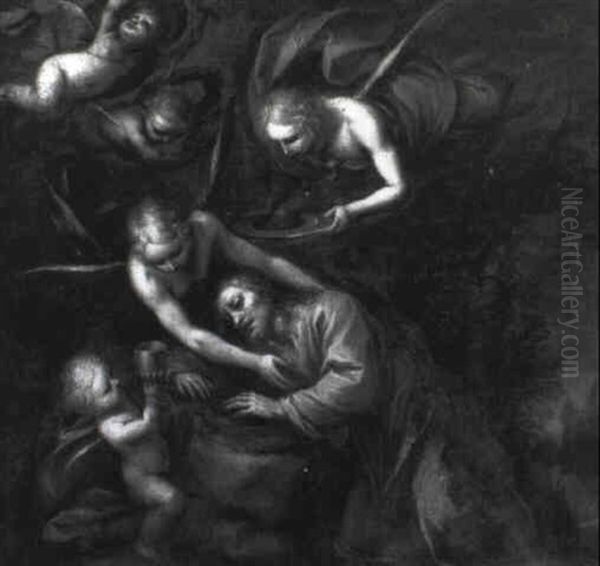 The Agony In The Garden Oil Painting by Giovanni Stefano Danedi