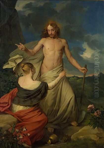 Noli Me Tangere Oil Painting by Josef Franz Danhauser
