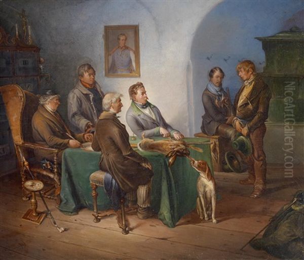 Der Wilddieb Oil Painting by Josef Franz Danhauser