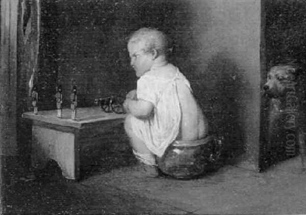 Der Kleine Soldat Oil Painting by Josef Franz Danhauser