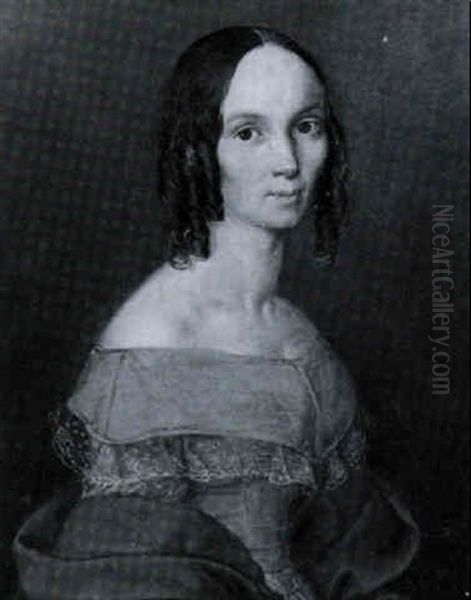 Junge Dame Oil Painting by Josef Franz Danhauser