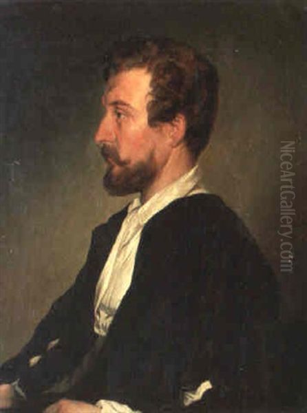 Franz Danhauser, Bruder Des Kunstlers Oil Painting by Josef Franz Danhauser