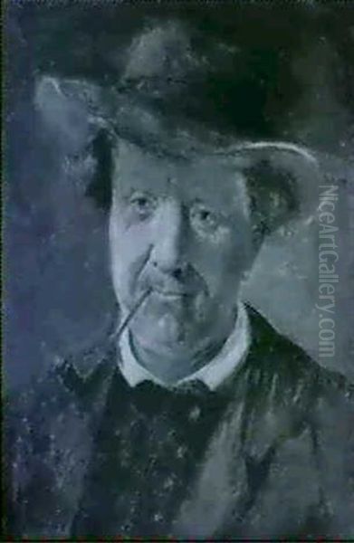 Bauer Mit Pfeife Oil Painting by Josef Franz Danhauser