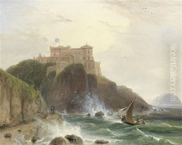 A View Of Culzean Castle On The Ayrshire Coast Oil Painting by William Daniell RA