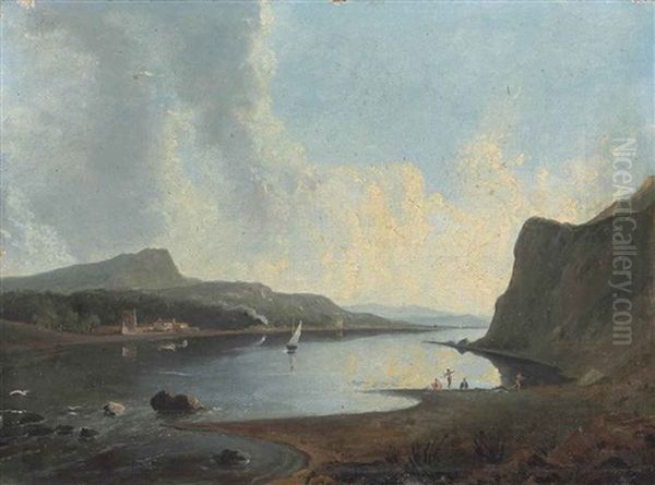A View Of The Isle Of Eigg With The Scurr Of Eigg In The Distance Oil Painting by William Daniell RA