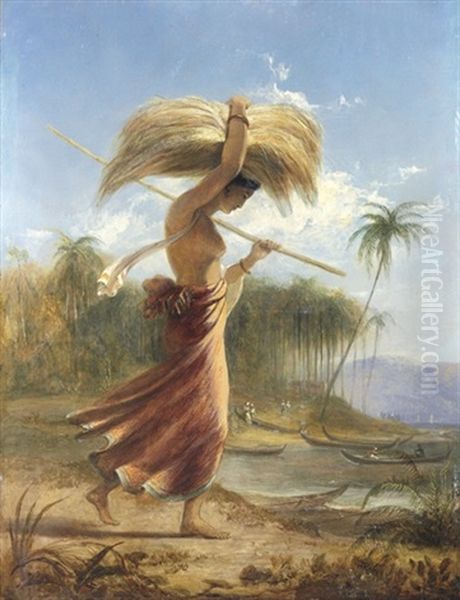 A Peasant Woman Of Ceylon Oil Painting by William Daniell RA