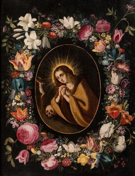 The Adoration Of The Cross Oil Painting by Andries Daniels or Danielsz