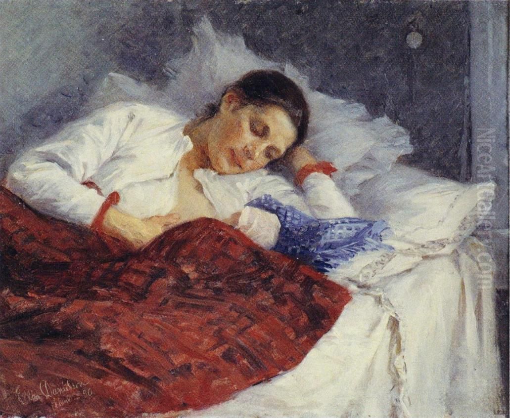 Aiti Ja Lapsi Oil Painting by Elin Danielson-Gambogi