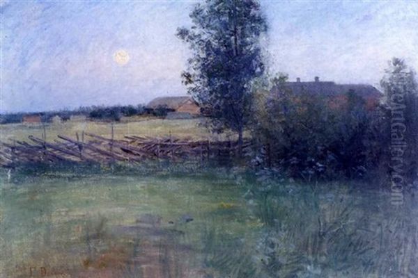 Heinakuun Yo Oil Painting by Elin Danielson-Gambogi