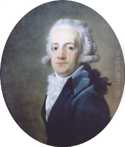 Portrait De Francois Antoine Herman Oil Painting by Henri-Pierre Danloux