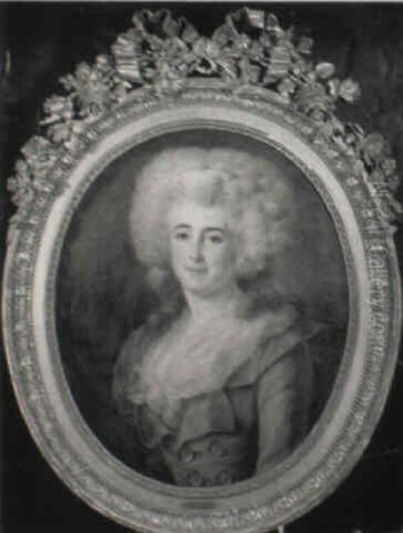 Portrait Of A Countess Polignac Oil Painting by Henri-Pierre Danloux