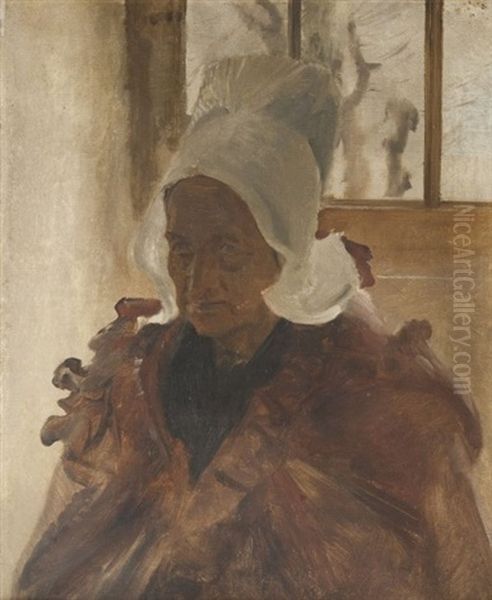 Portrait De Normande A La Coiffe Oil Painting by Edouard Dantan