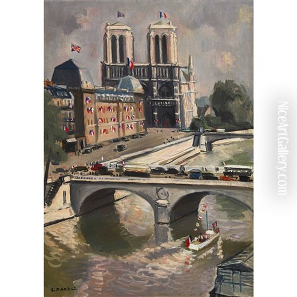 19 Juillet 1938 Oil Painting by Georges Darel