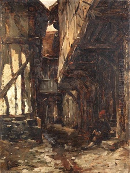 Ramoneur Assis Dans Une Ruelle Oil Painting by Henri Gaston Darien