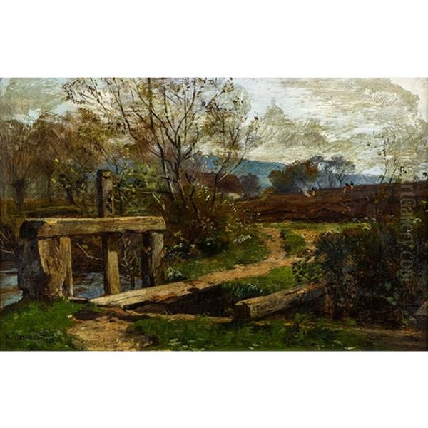 Landschaft Mit Wehr Oil Painting by Hugo Darnaut