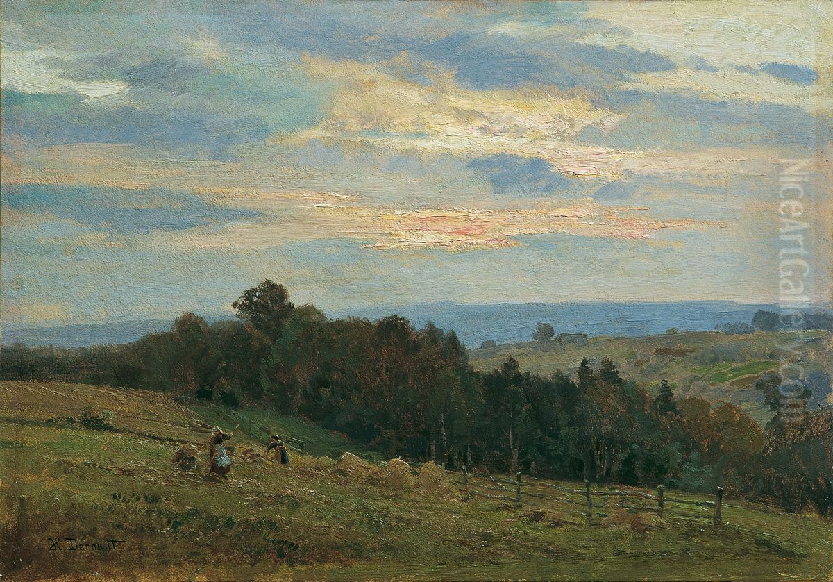 Zur Erntezeit Oil Painting by Hugo Darnaut