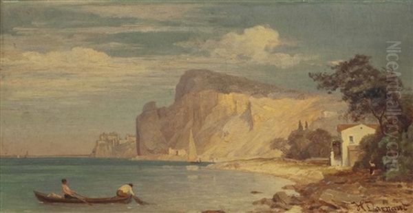 Fischer An Einer Mittelmeerkuste Oil Painting by Hugo Darnaut