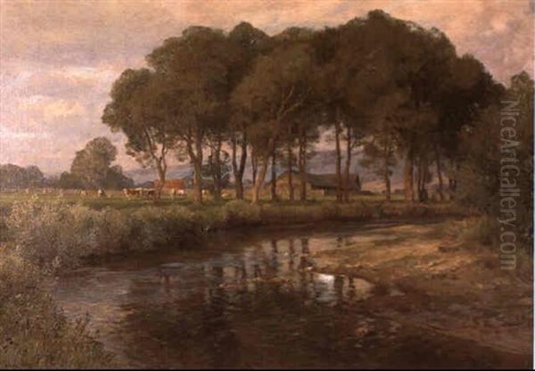 Idylle Am Fluss Oil Painting by Hugo Darnaut