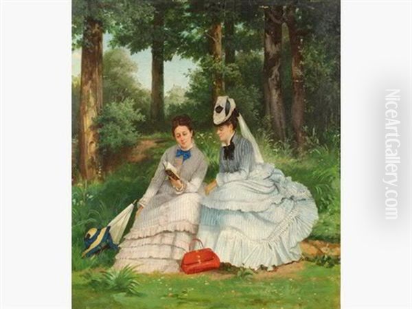 La Lecture Oil Painting by Fernand de Dartein