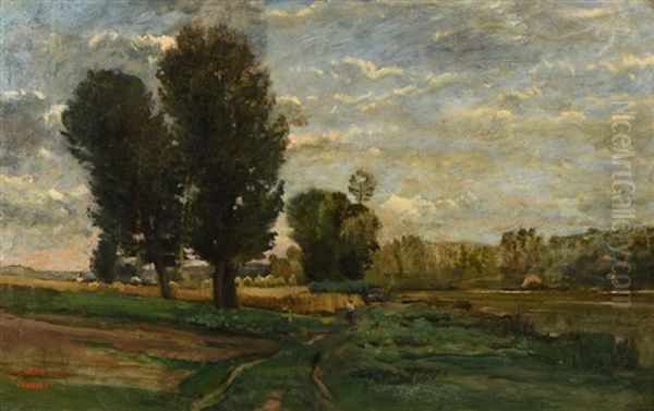 Auvers, Le Plumets, 1873 Oil Painting by Charles-Francois Daubigny