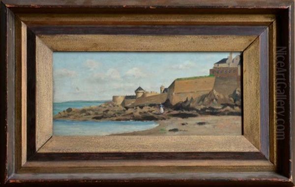 View Of Saint Malo Oil Painting by Charles-Francois Daubigny