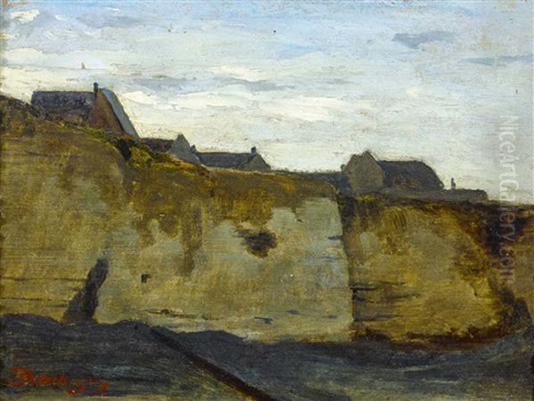 Franzosische Kustenlandschaft Oil Painting by Charles-Francois Daubigny
