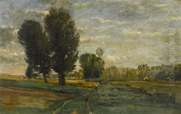 Auvers, Le Plumets Oil Painting by Charles-Francois Daubigny