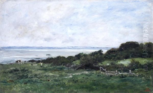 Bord De Mer A Villerville Oil Painting by Charles-Francois Daubigny