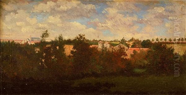 Ferme Dans La Campagne Oil Painting by Charles-Francois Daubigny