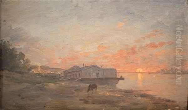 Argenteuil Oil Painting by Charles-Francois Daubigny
