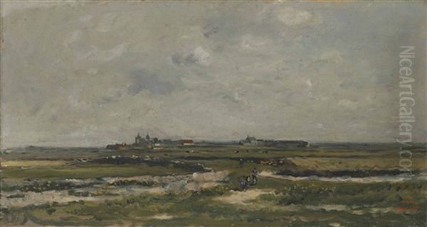 Kerity, La Plaine Oil Painting by Charles-Francois Daubigny