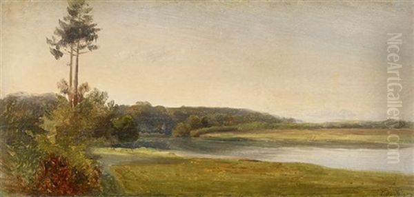 Paysage Oil Painting by Charles-Francois Daubigny