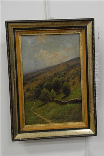 A Path On A Hillside Oil Painting by Charles-Francois Daubigny