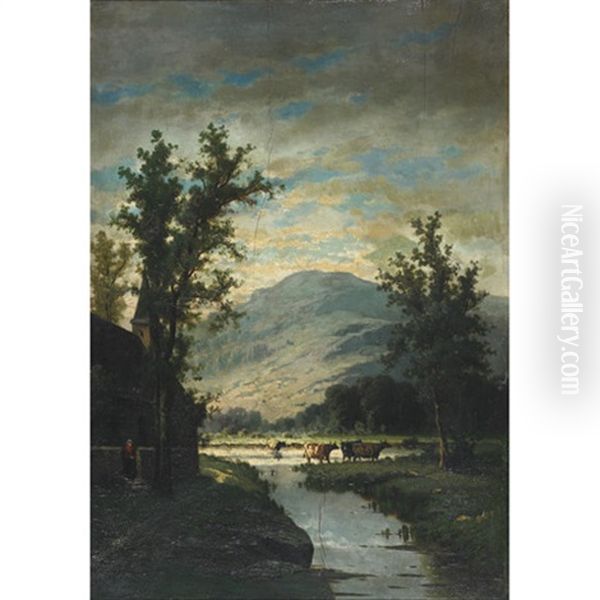 En Artois Oil Painting by Charles-Francois Daubigny