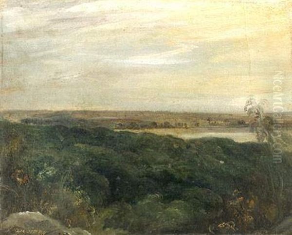 Paysage Oil Painting by Charles-Francois Daubigny