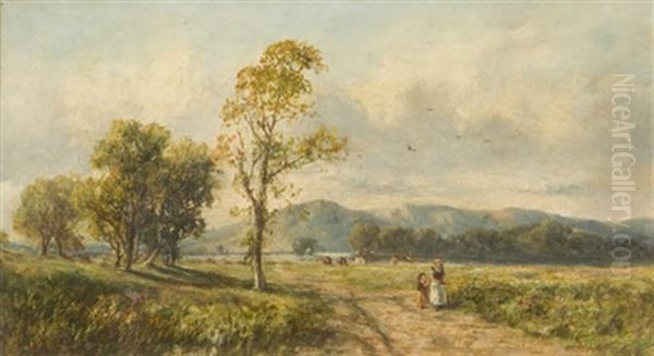 Along The Path Oil Painting by Charles-Francois Daubigny