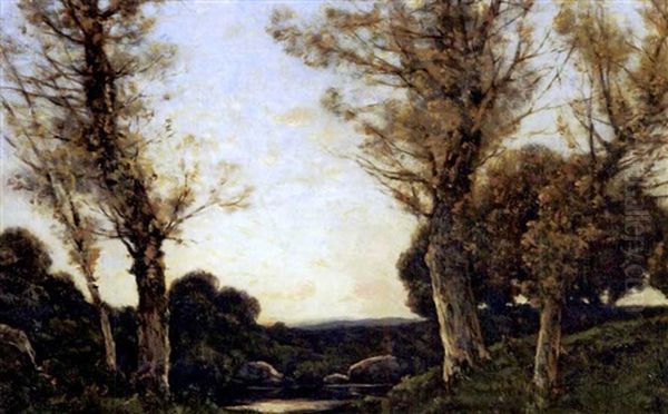 Barbizon Landscape Oil Painting by Charles-Francois Daubigny