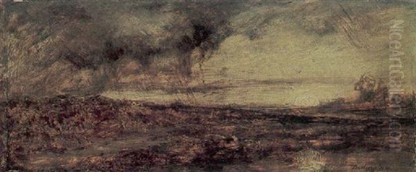 Clair De Lune Oil Painting by Charles-Francois Daubigny