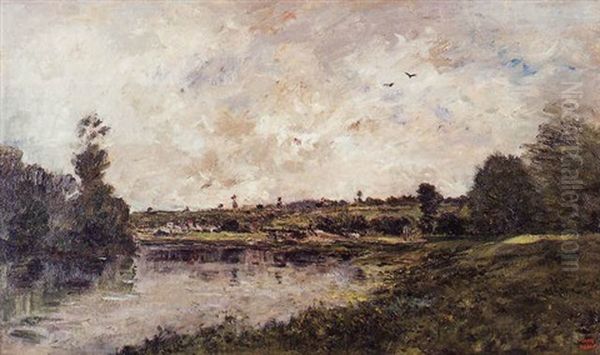 Bord De L'oise Oil Painting by Charles-Francois Daubigny