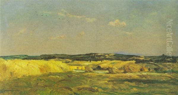 Die Heuernte Oil Painting by Charles-Francois Daubigny