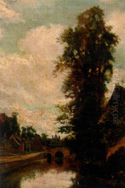 Moret Sur Loing Oil Painting by Charles-Francois Daubigny