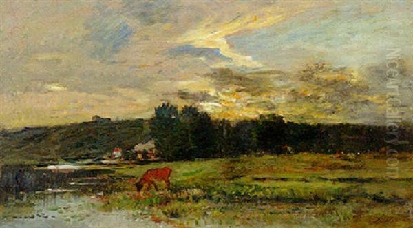 Paysage Oil Painting by Charles-Francois Daubigny