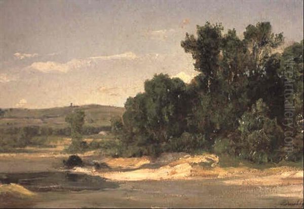 Bord De L'oise Oil Painting by Charles-Francois Daubigny
