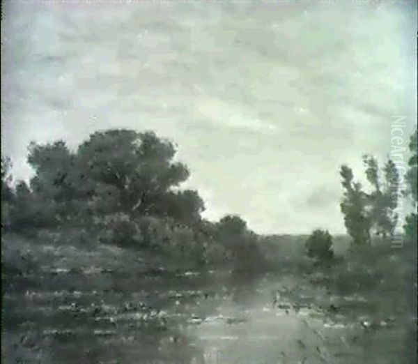 The Pool Of Gylien Oil Painting by Charles-Francois Daubigny