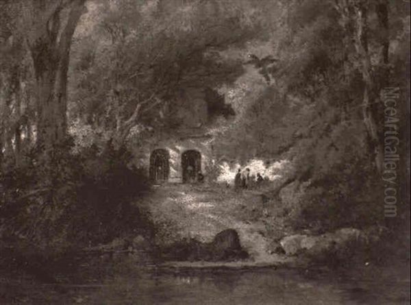 La Riviere Oil Painting by Charles-Francois Daubigny