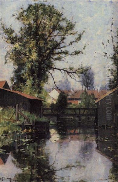 Bord De Riviere Oil Painting by Charles Daux