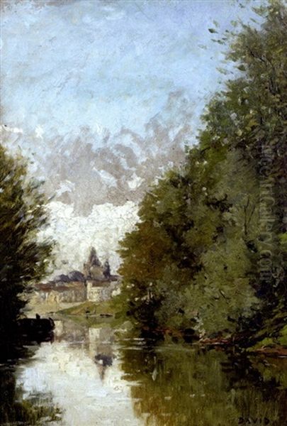 Le Lot A Cahors Oil Painting by Fernand David