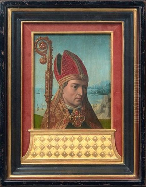 Saint Lambert (double-sided) Oil Painting by Gerard David