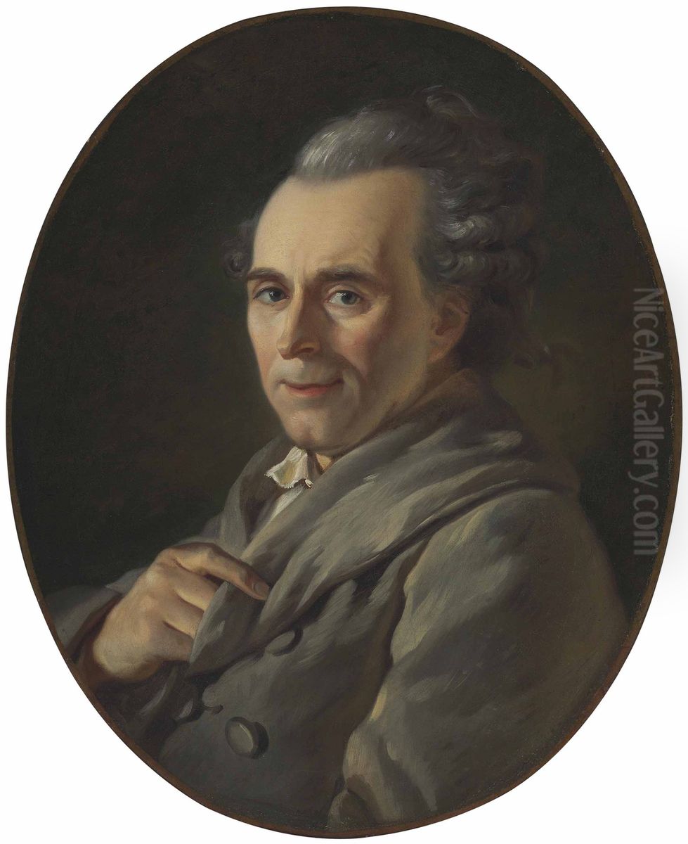 Portrait Of Michel-jean Sedaine Oil Painting by Jacques-Louis David