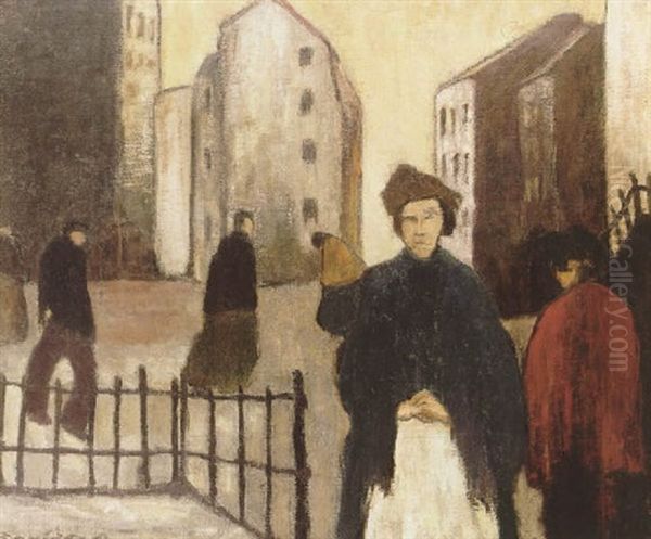 Aus Einer Belgischen Grenzstadt Oil Painting by Willy Davidson